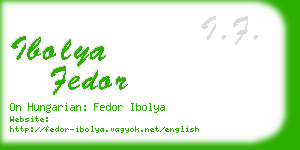 ibolya fedor business card